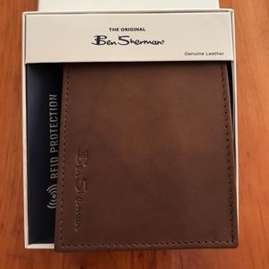NWT wallet, Ben Sherman, brown leather
